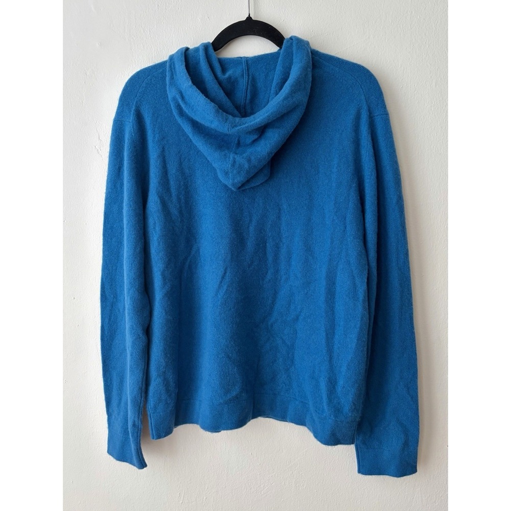 NADAAM $228 NWT 100% Cashmere Blue Hooded Sweater Men's Small - Picture 2 of 5